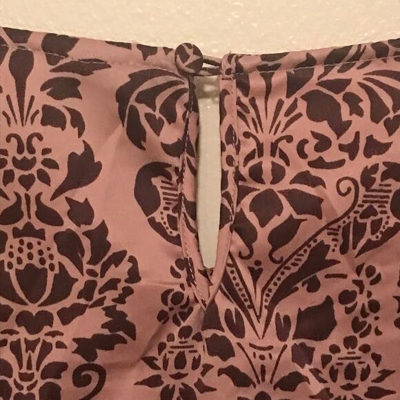 Ashley Judd Blouse Womens Peasant Style Three Quarter Length Sleeves Mauve Med - Picture 7 of 8